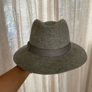 Gray Suede Fedora